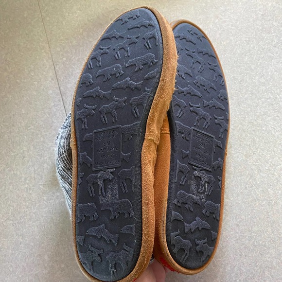 Woolrich Gray Lined Leather Unisex Hard Bottom Hiking Cabin Camping Outdoo… - Picture 4 of 5